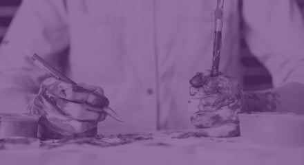Hands with paint_purple